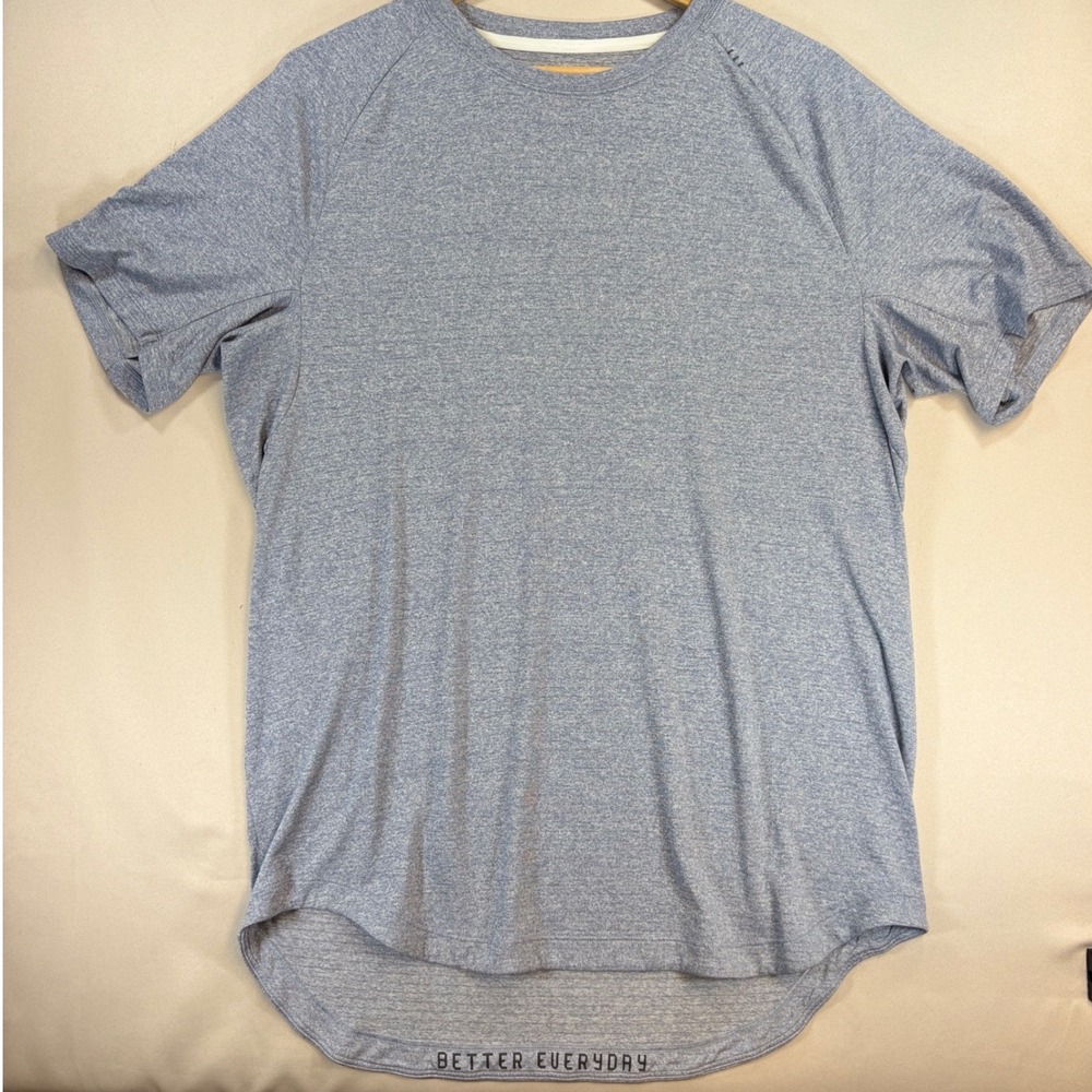 Lululemon Better Every Day Tee Men's M Blue Gray Short Sleeve Performance Shirt